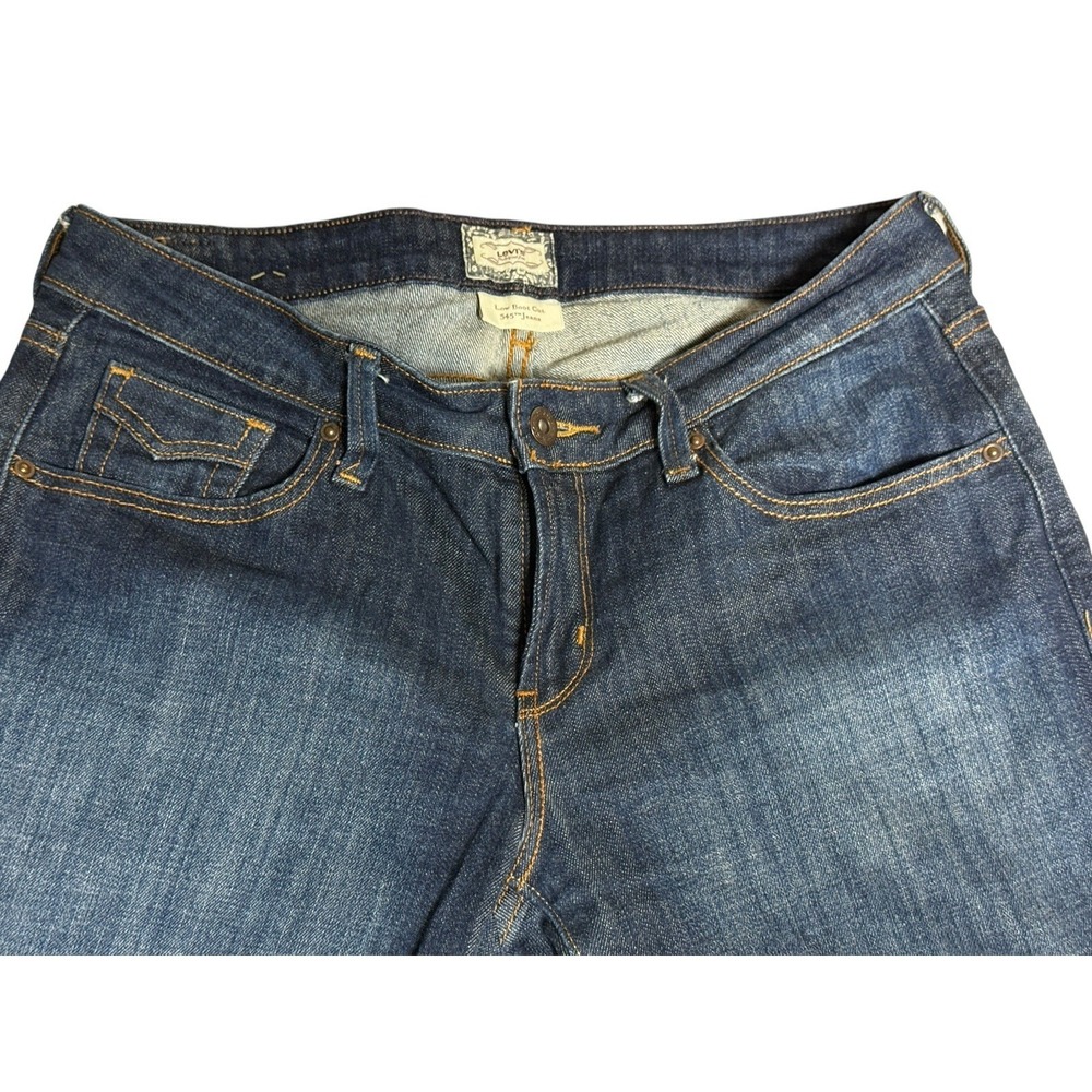 Levi Signature Jeans Women's  low boot cut 545 dark wash casual western size 8 - Picture 3 of 13